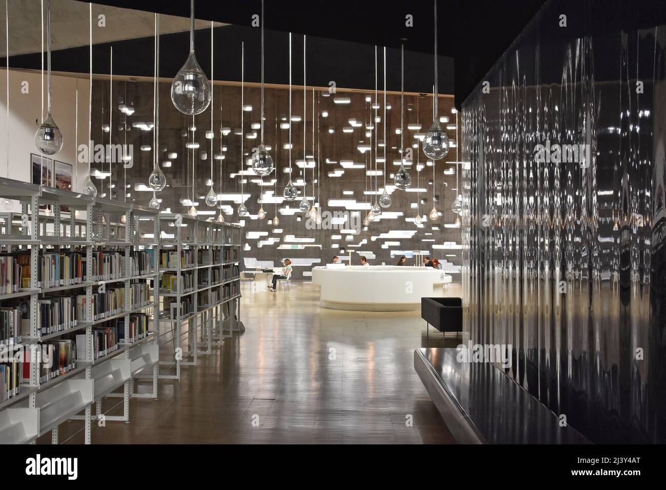 Spain Library. Interior TEA Tenerife Espacio de las Artes, modern library interior designed by ...