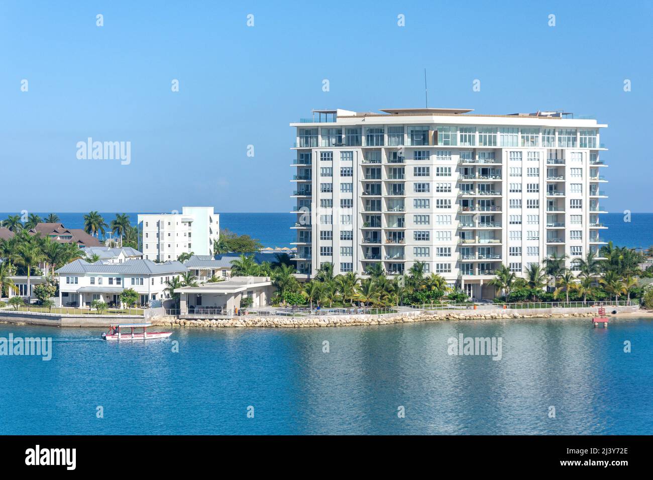 Soleil Residences, Sunset Drive, Montego Bay, St James Parish, Jamaica, Greater Antilles, Caribbean Stock Photo
