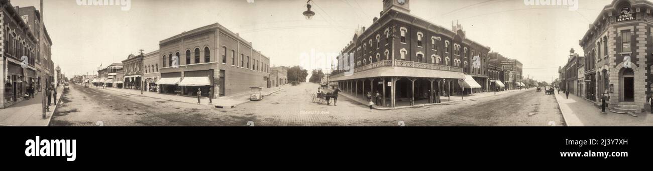 Chanute, Kansas, circa 1909 Stock Photo