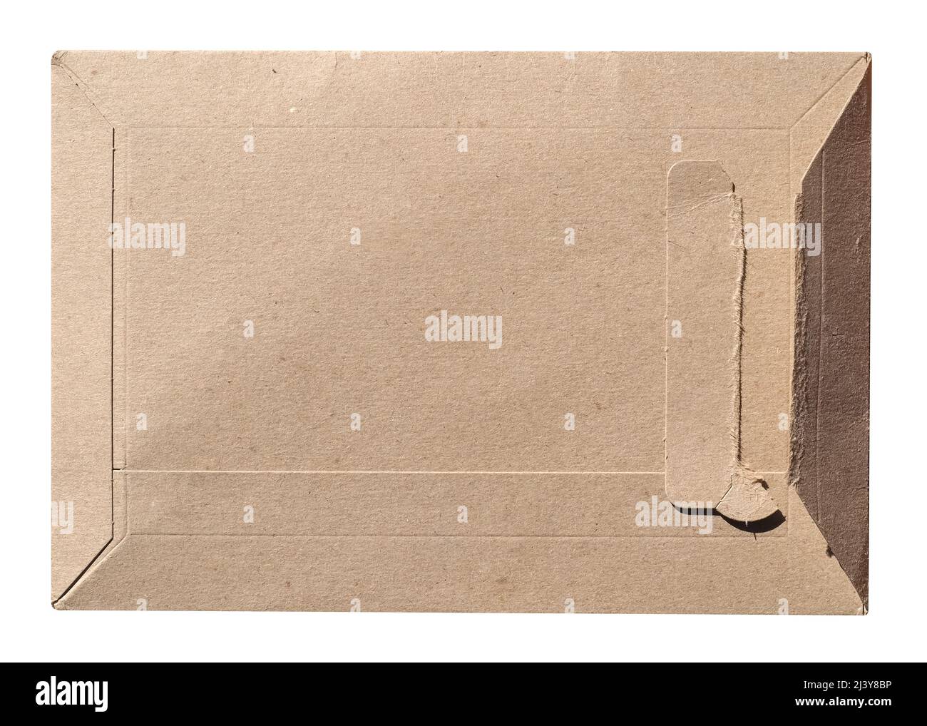 brown cardboard letter envelope for small packets mail postage isolated