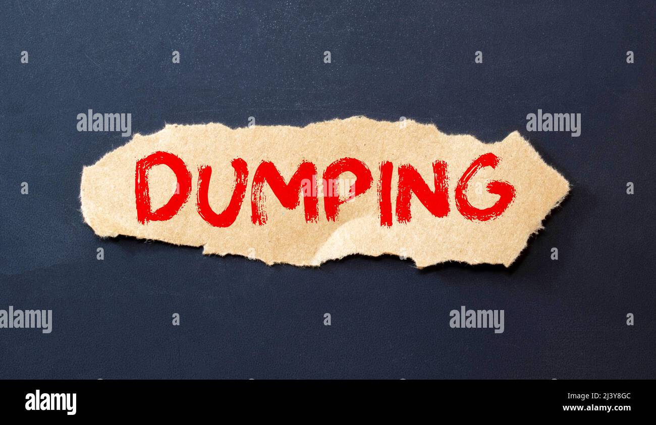 word-dumping-on-torn-paper-stock-photo-alamy