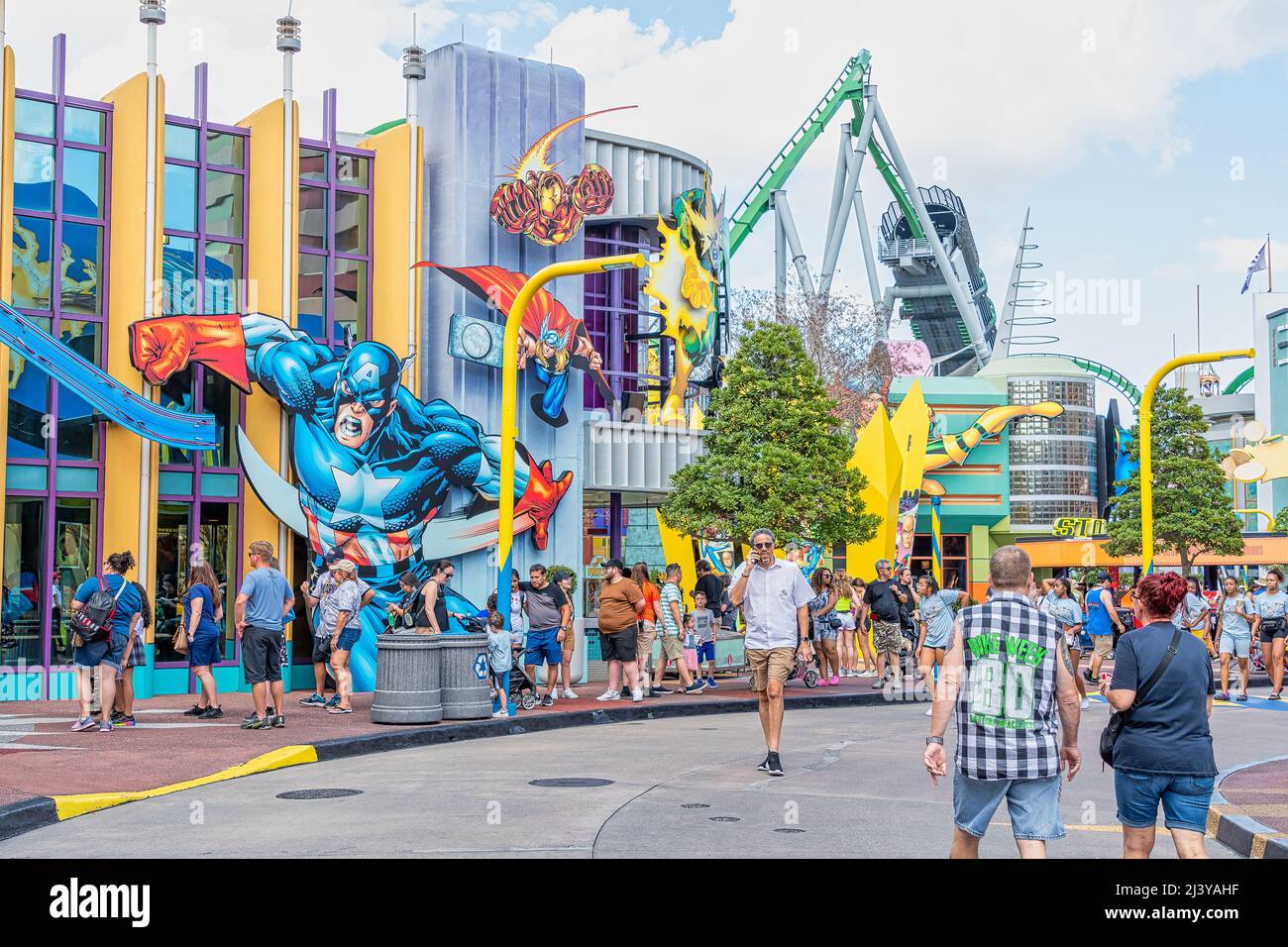 ORLANDO, USA - MARCH 07 2022: Marvel land at Islands of Adventure Stock ...