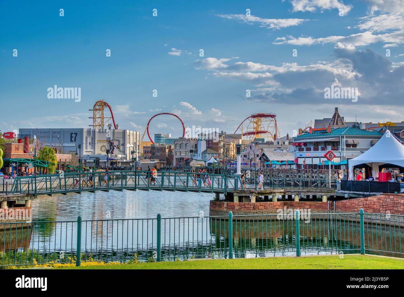 ORLANDO, USA - MARCH 07 2022: Landscape view of Universal Studios Stock Photo