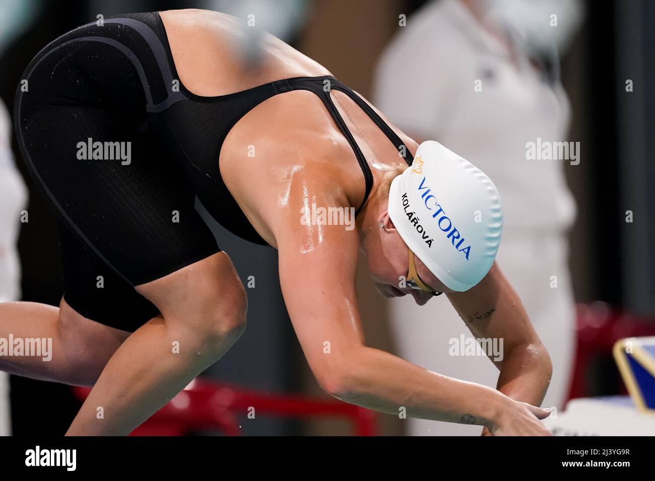 EINDHOVEN, NETHERLANDS - APRIL 10: Anna Kolarova competing in the ...