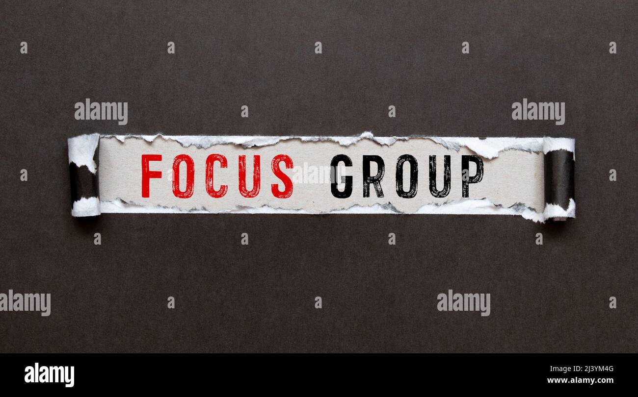 Focus Group Text Write On Paper Stock Photo Alamy