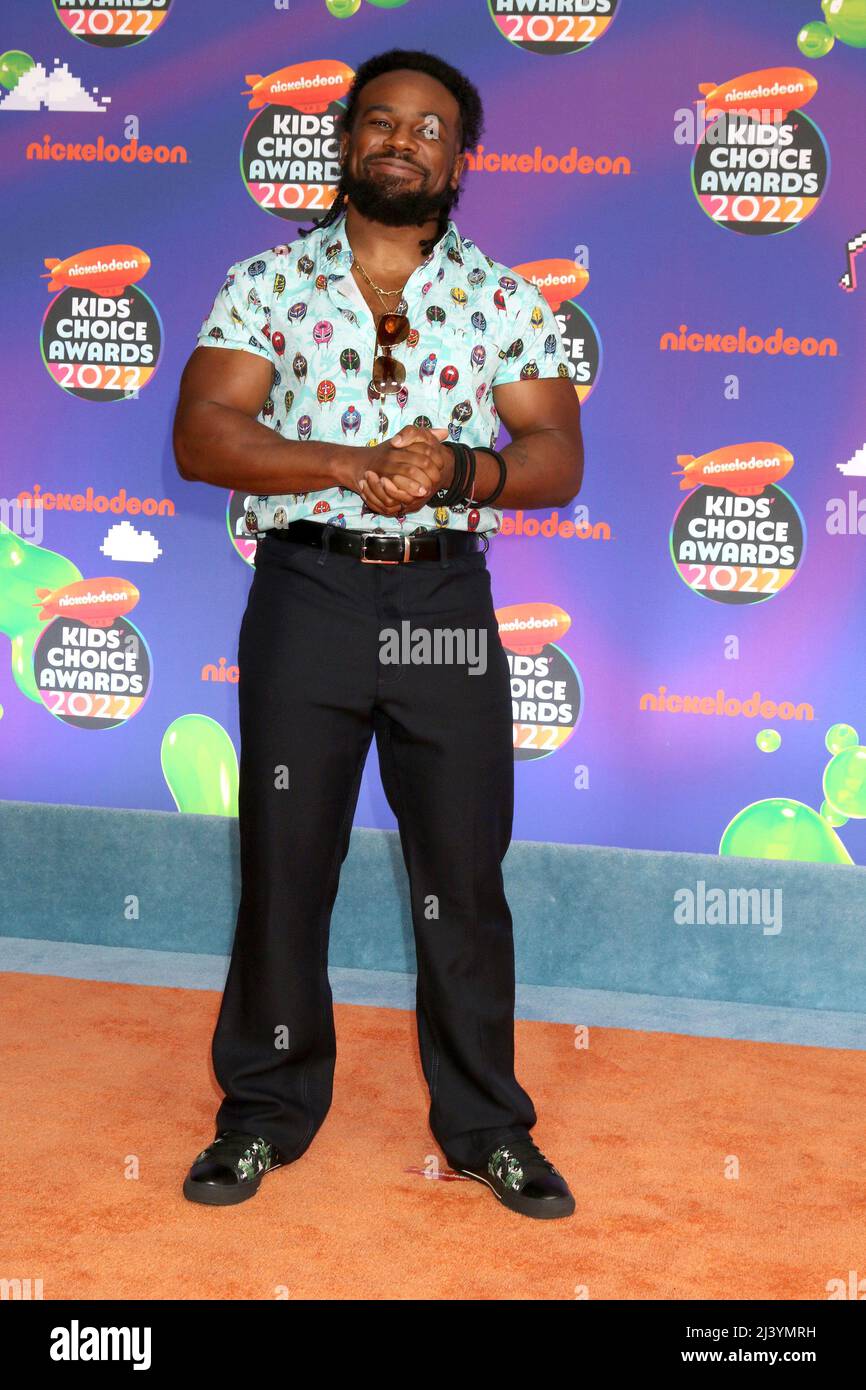 LOS ANGELES - APR 9:  Xavier Woods at the 2022 Kids Choice Awards at Barker Hanger on April 9, 2022  in Santa Monica, CA Stock Photo