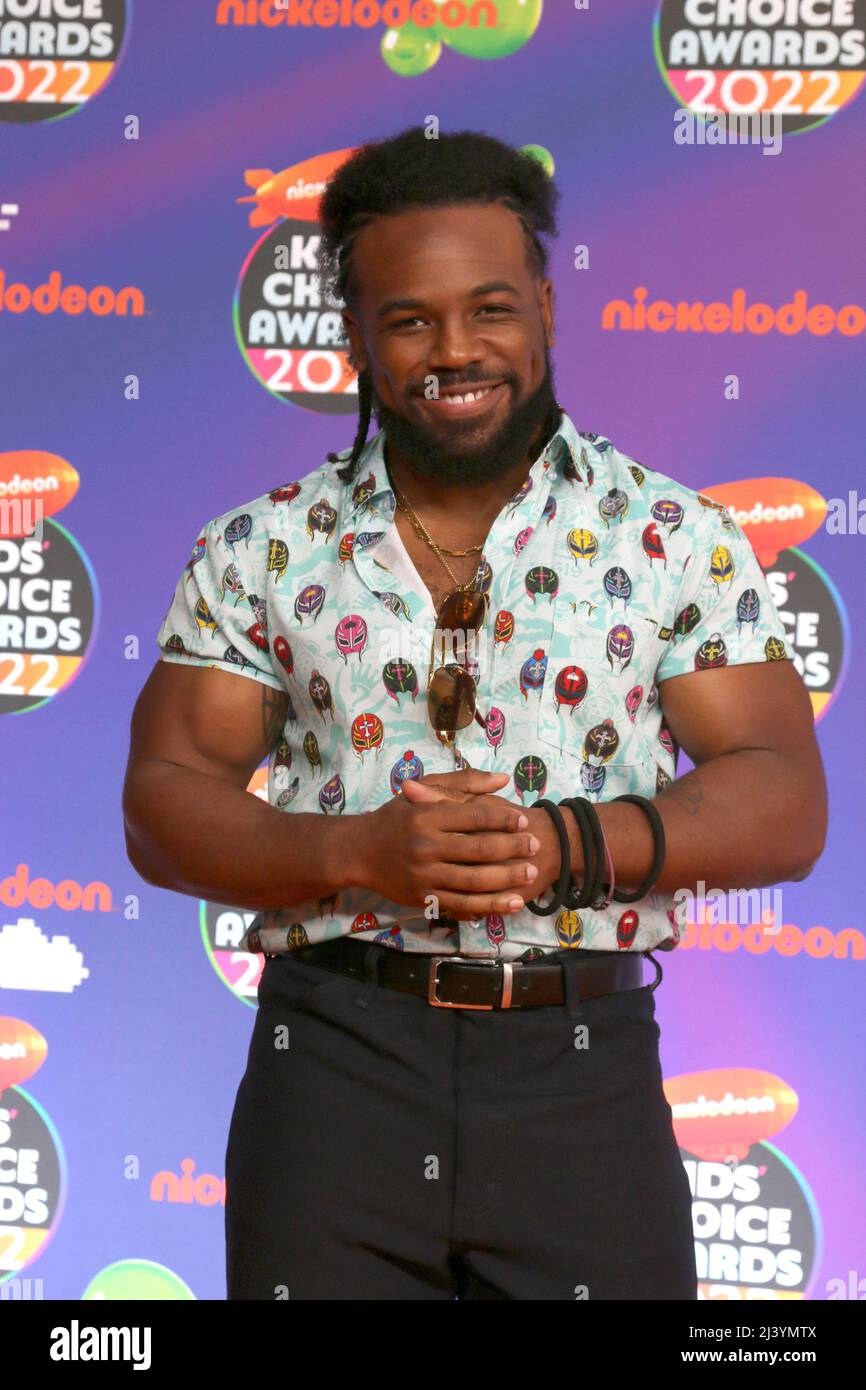 LOS ANGELES - APR 9:  Xavier Woods at the 2022 Kids Choice Awards at Barker Hanger on April 9, 2022  in Santa Monica, CA Stock Photo