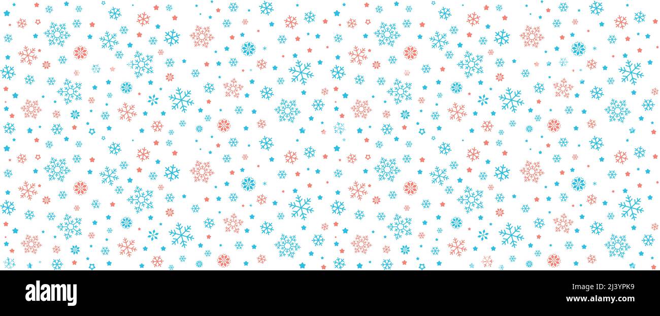 Seamless of snowflake and star, vector illustration background Stock ...