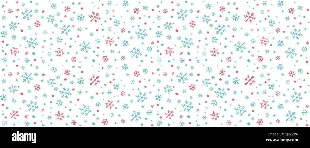 Seamless of snowflake and star, vector illustration background Stock ...