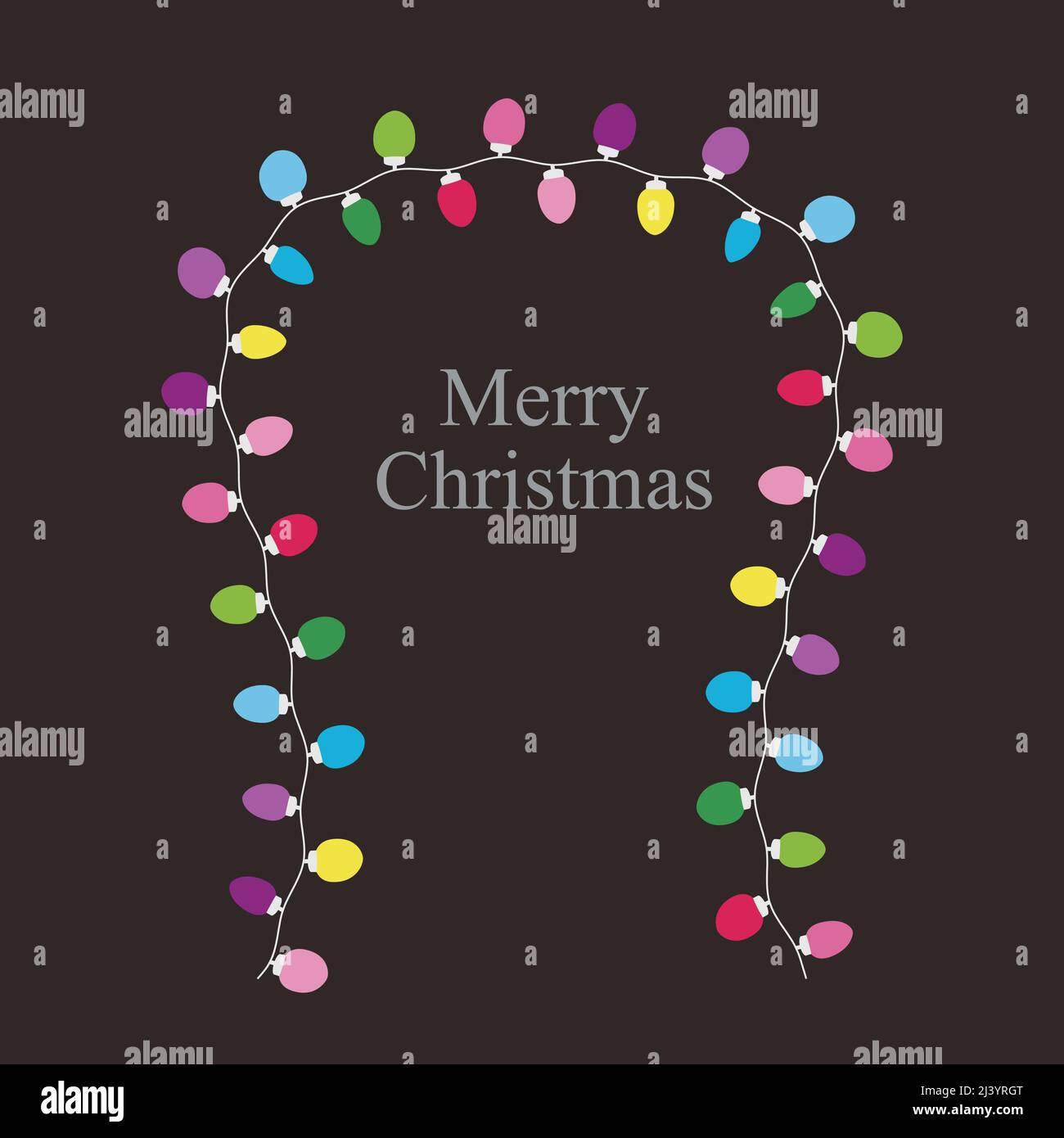 Christmas Bulb, simple Christmas element flat icon design Stock Vector