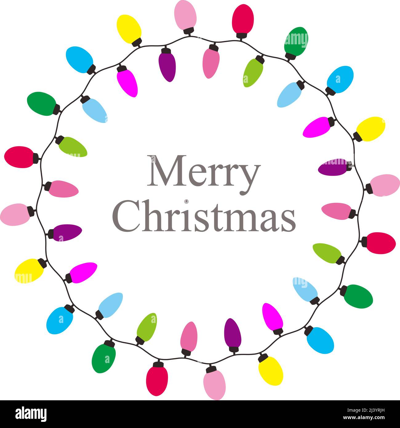 Christmas Bulb, simple Christmas element flat icon design Stock Vector