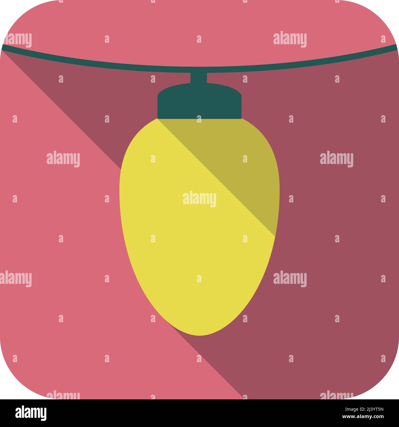 Christmas Bulb, simple Christmas element flat icon design Stock Vector