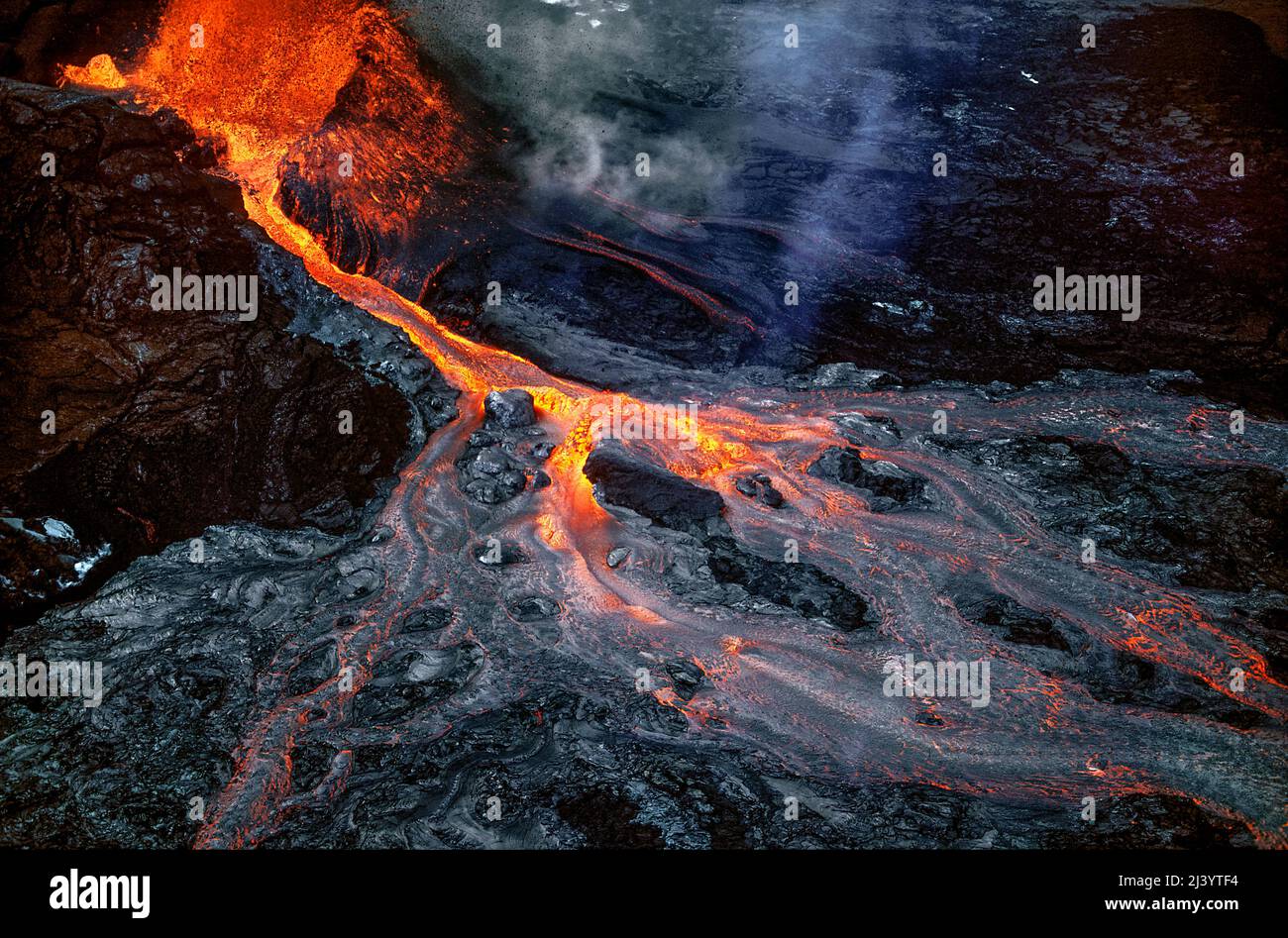 Lava Flow from Kilauea, Hawaii Stock Photo Alamy