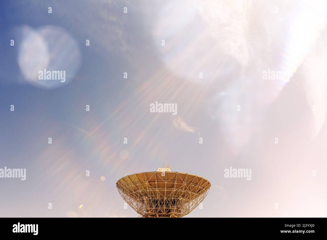 Cosmic Rays Over The Dish Stock Photo