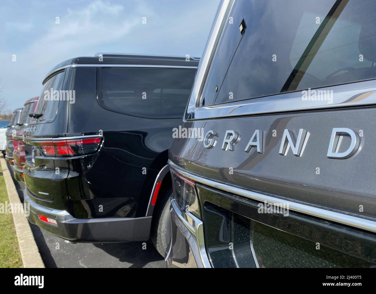 Racine, Wisconsin, USA. 10th Apr, 2022. New Jeep Wagoneer and Grand