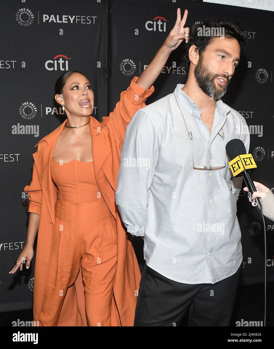 (L R) Vanessa Lachey and Noah Mills at PaleyFest LA A Salute To The