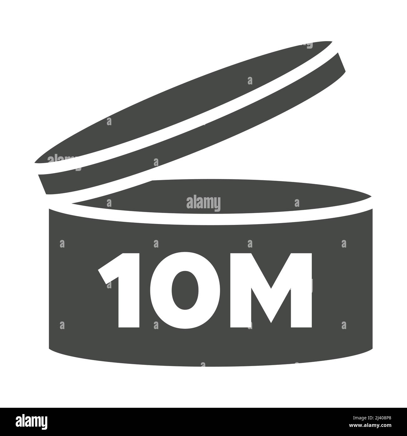10 m Pao vector symbol. Period after opening icon. Cosmetic open month