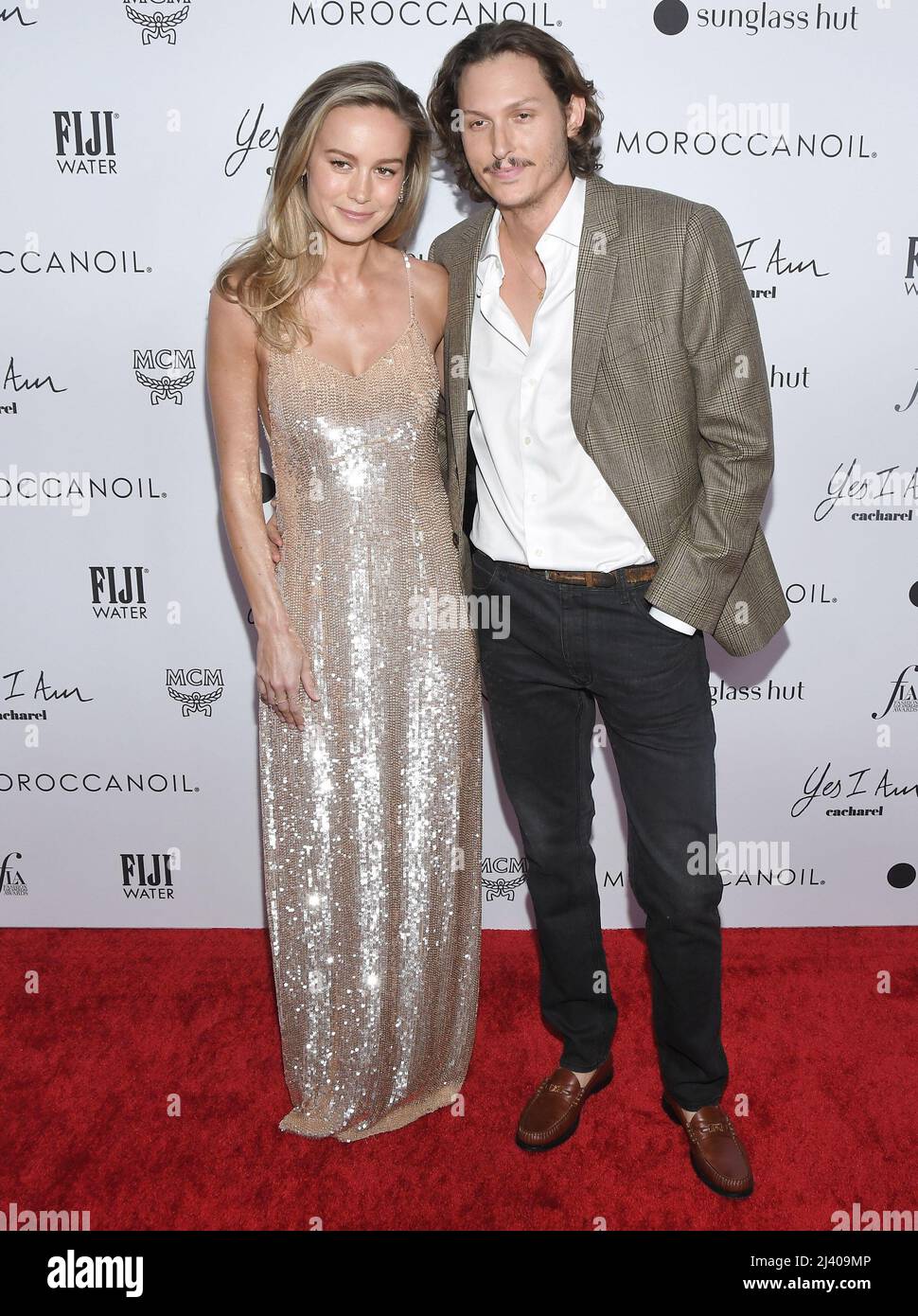 (L-R) Brie Larson and Elijah Allan-Blitz at The Daily Front Row's 6th