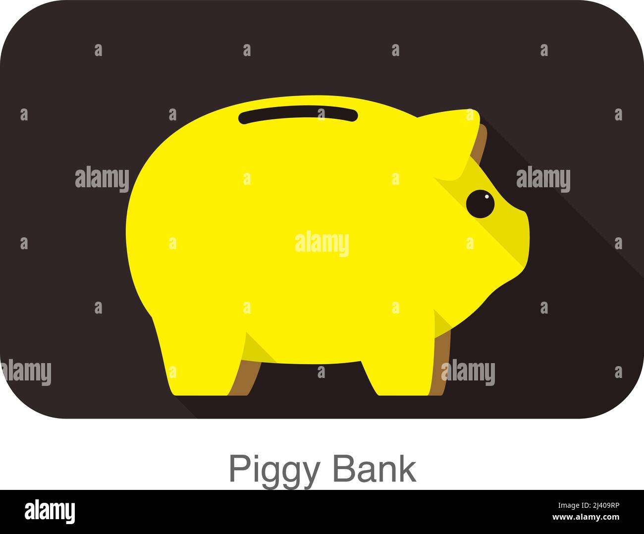 Piggy bank flat icon design, vector Stock Vector Image & Art - Alamy