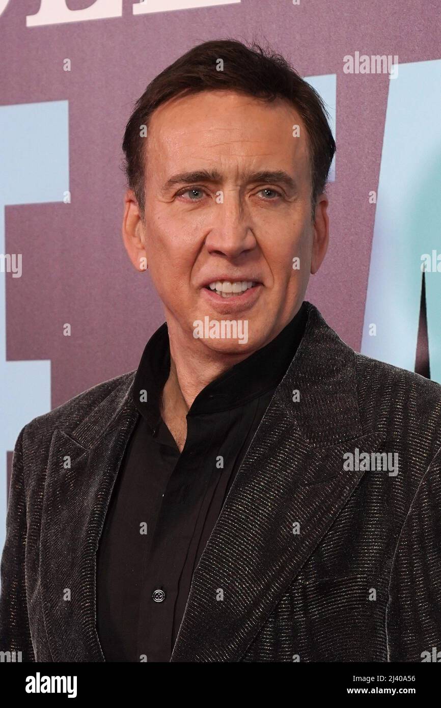 New York, NY, USA. 10th Apr, 2022. Nicolas Cage at arrivals for THE UNBEARABLE WEIGHT OF MASSIVE TALENT Premiere, Regal Essex Crossing & RPX, New York, NY April 10, 2022. Credit: Kristin Callahan/Everett Collection/Alamy Live News Stock Photo