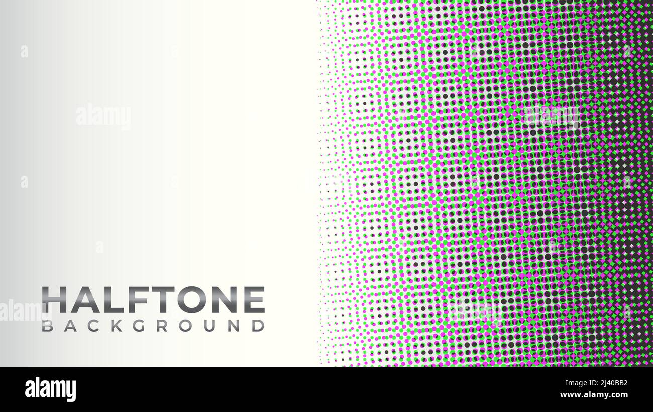 Monochrome Halftone Background Design Template Stock Vector