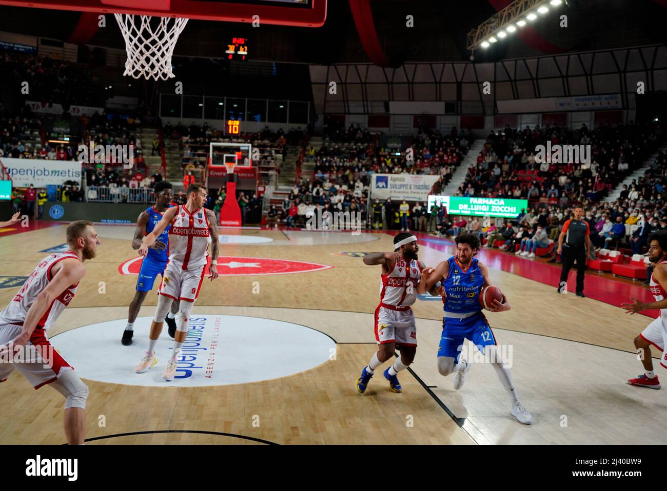 Varese, Italy. 10th Apr, 2022. Imbro attack the ring during