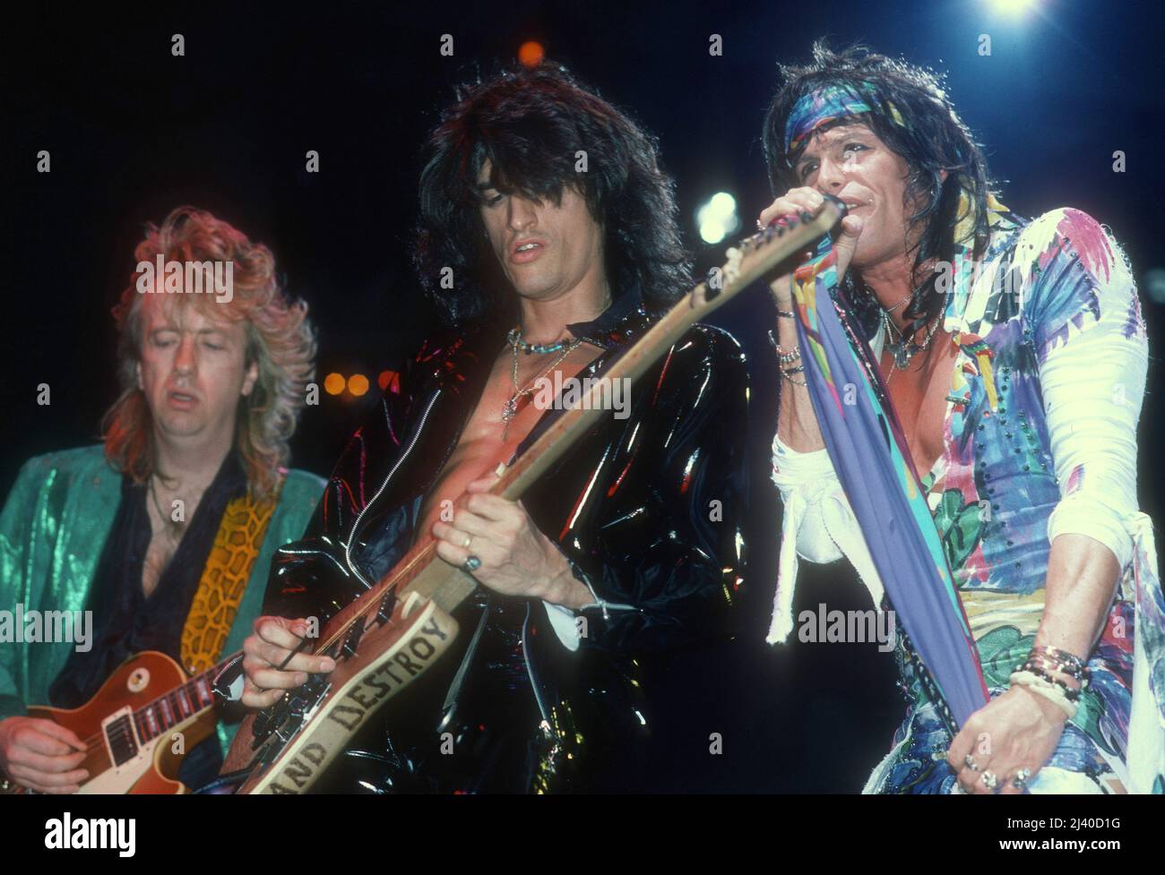 洋楽 AEROSMITH 1988 JOE'S 38TH BIRTHDAY PARTY Aerosmith in concert in 1988 Credit: Jeffrey Mayer / Rock