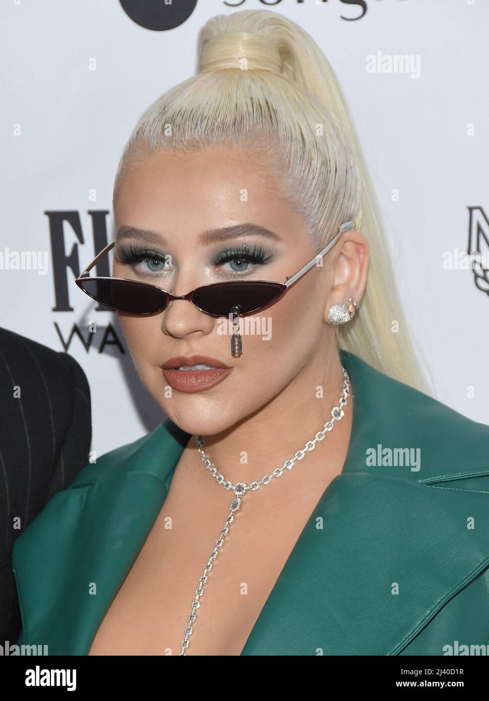 Christina Aguilera arrives at The Daily Front Row's 6th Annual Fashion