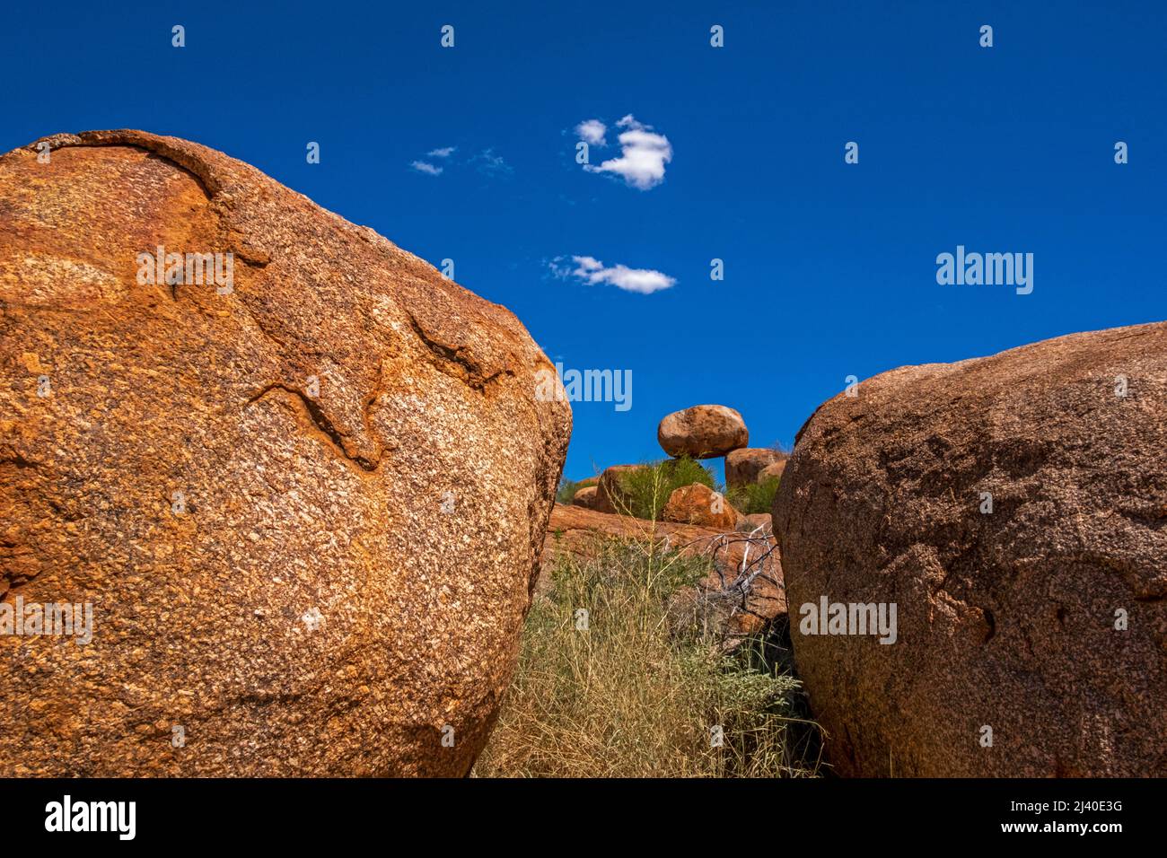 Devils Marbles in Waumungu, Central Australia Stock Photo