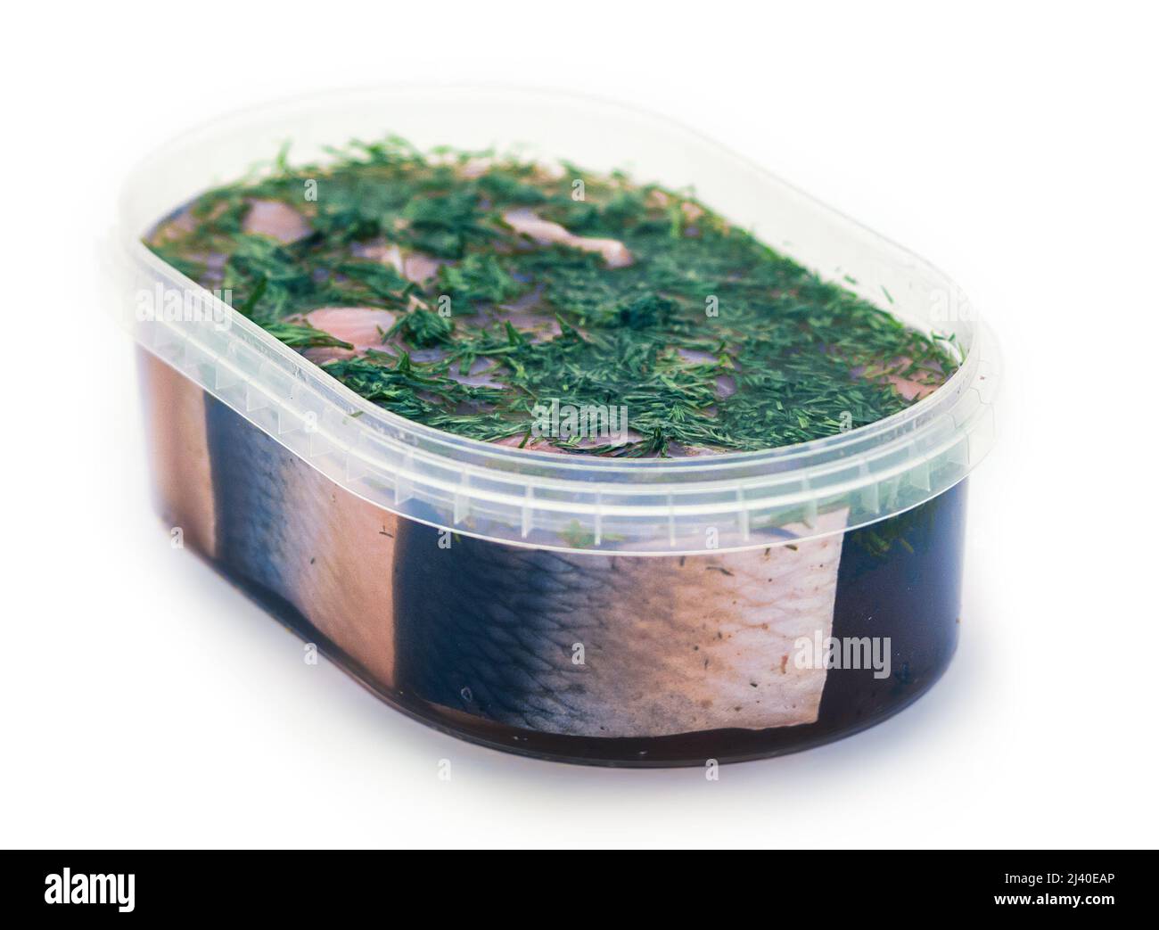 herring canned pickled preserved marinated with the wine sauce and dill