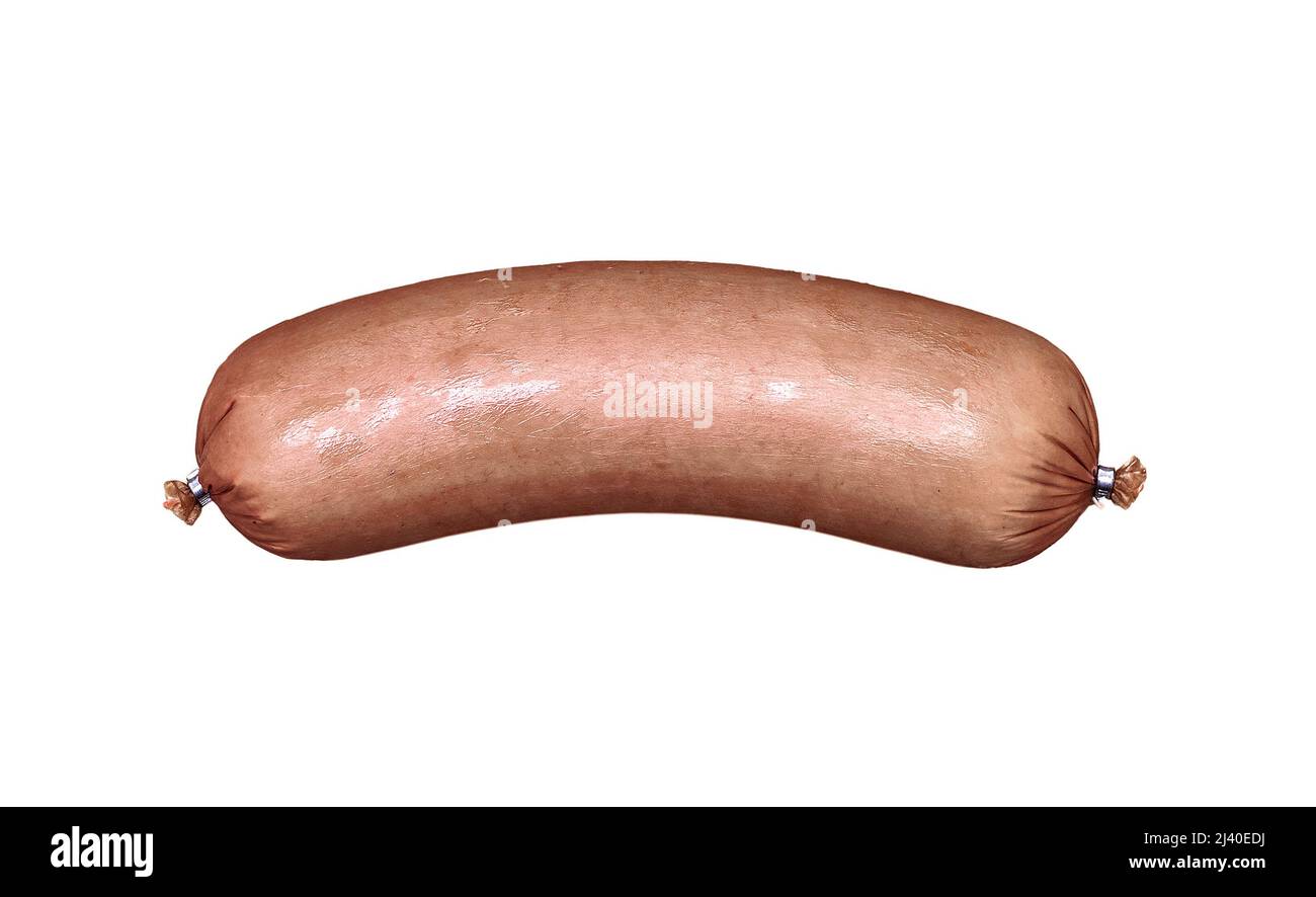 frankfurter sausage, isolated on white Stock Photo
