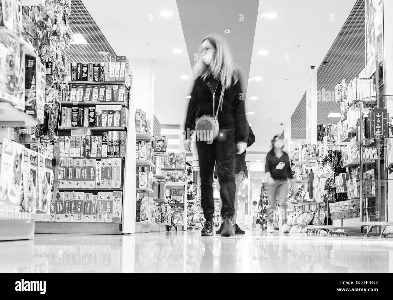Department store Black and White Stock Photos & Images - Alamy