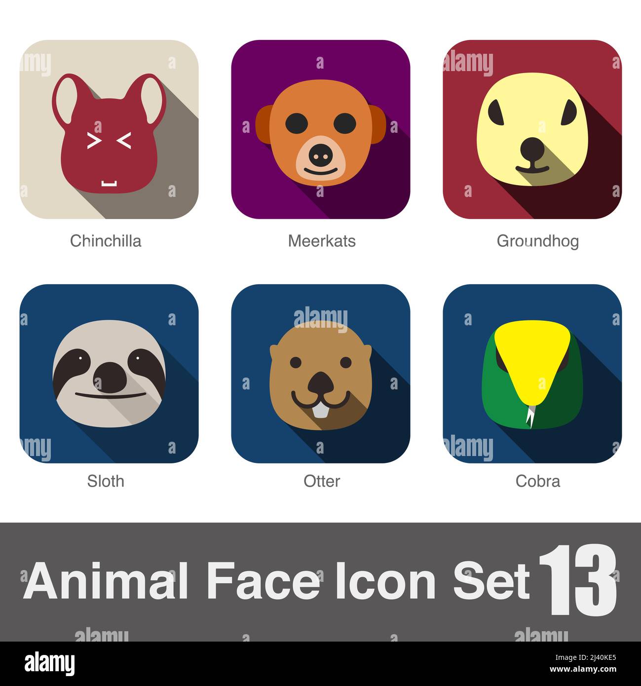 Animal face flat icon, Vector Stock Vector Image & Art - Alamy