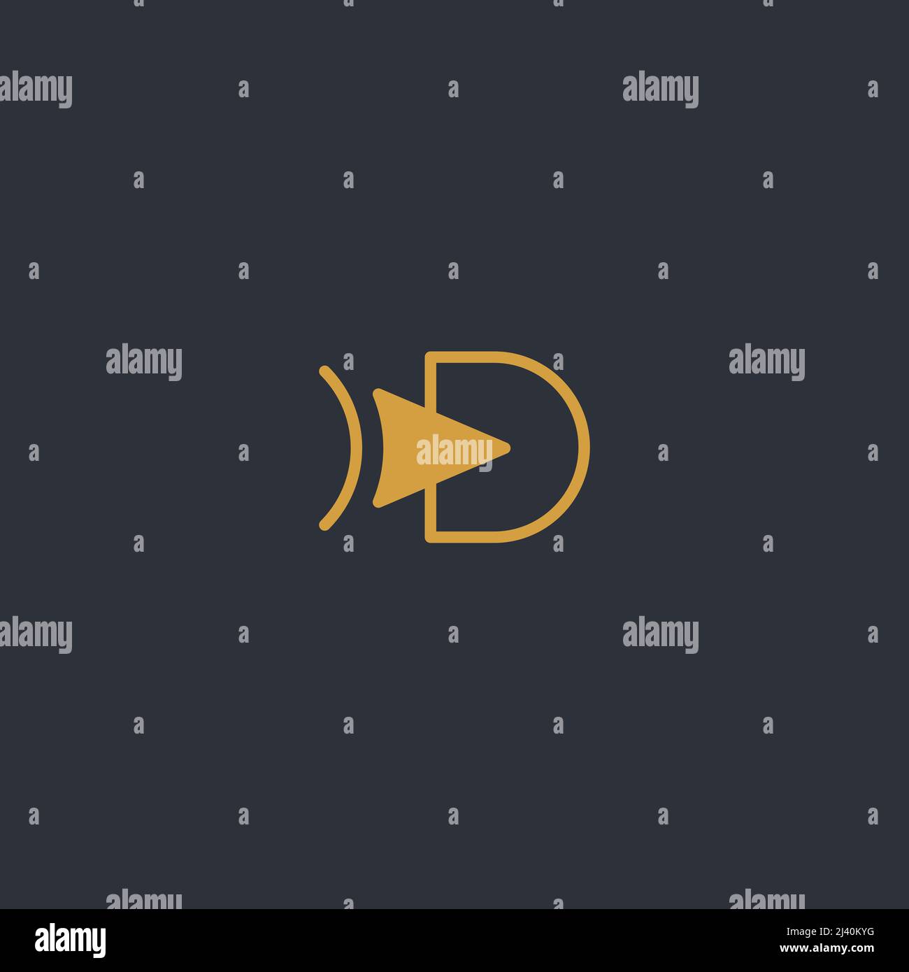 Alphabet initial letter icon logo AD or DA Stock Vector