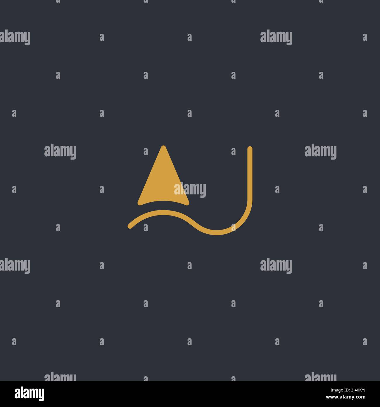 Alphabet initial letter icon logo AJ Stock Vector