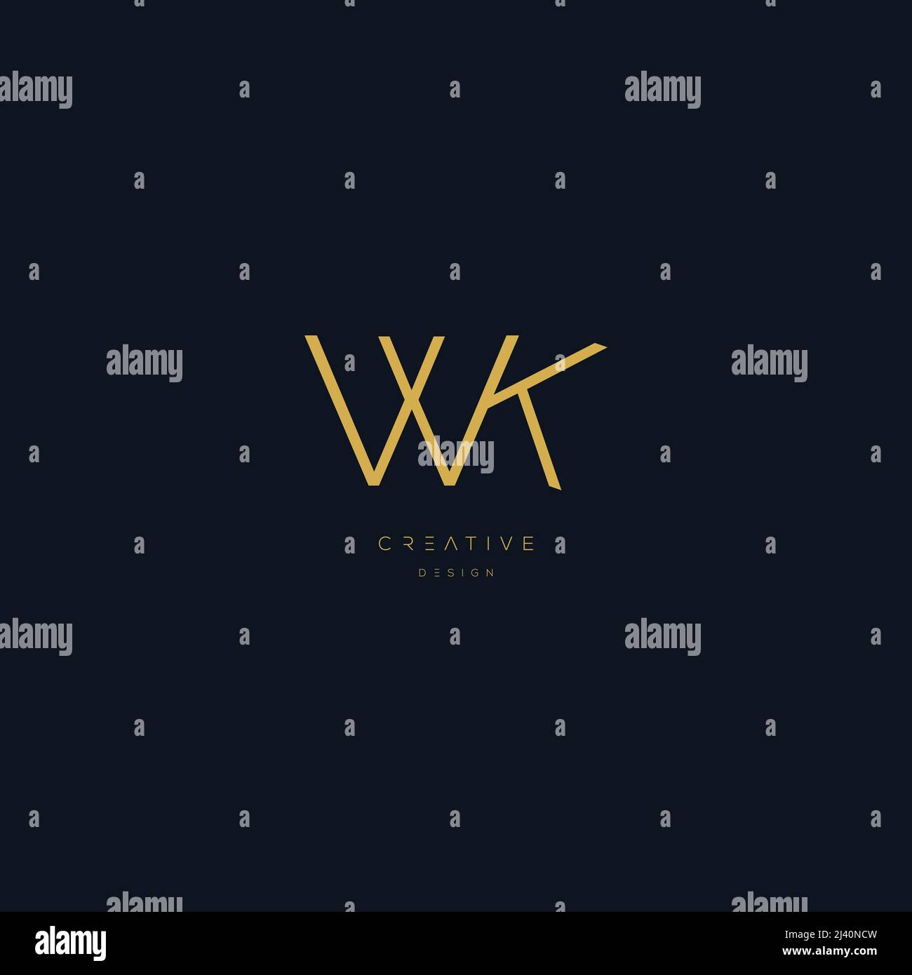 Alphabet initial letter icon logo WK Stock Vector Image & Art Alamy