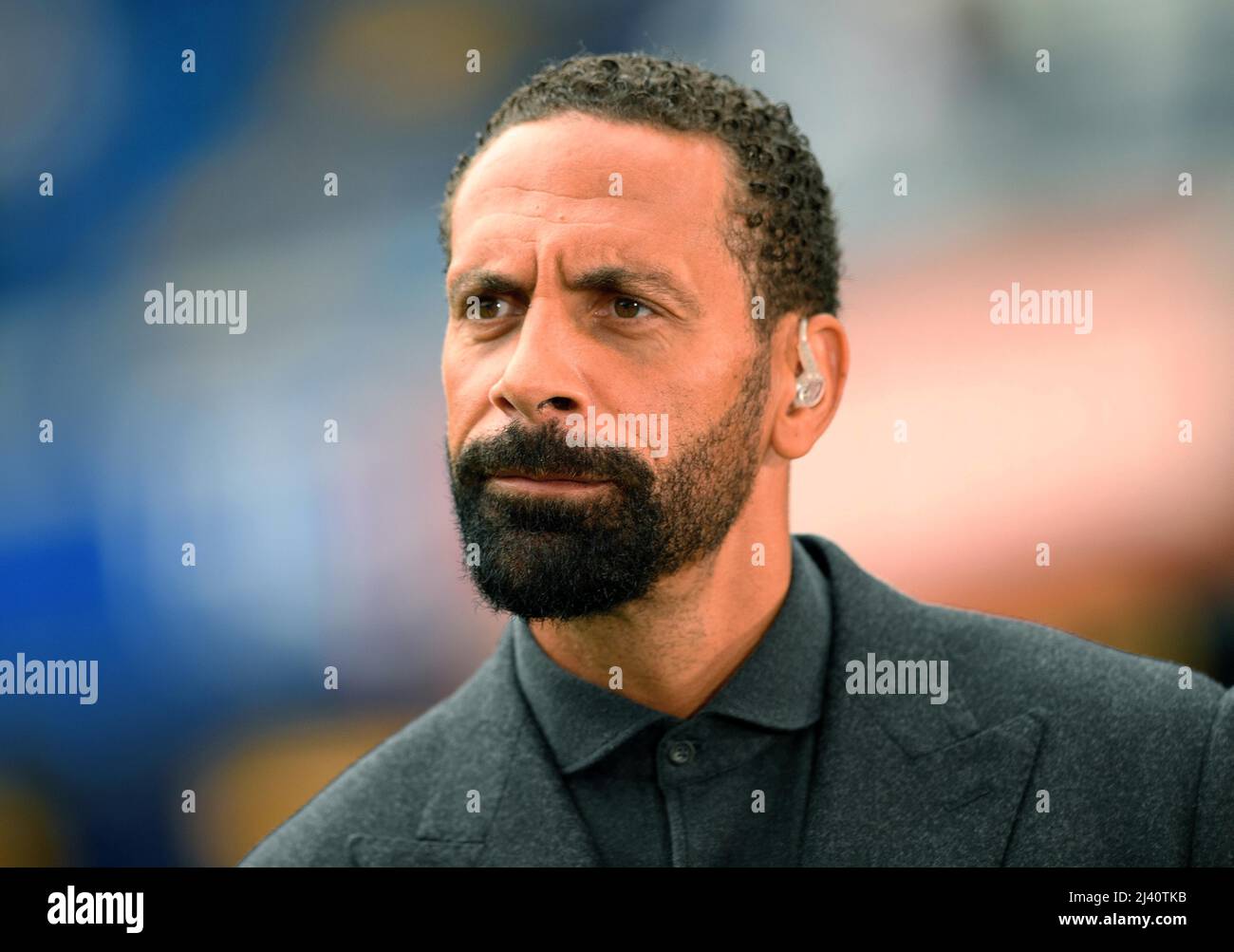 8 March 2022 - Rio Ferdinand - Football TV Pundit   TV commentator and football pundit Rio Ferdinand whilst working for BT Sport  Picture Credit : © M Stock Photo