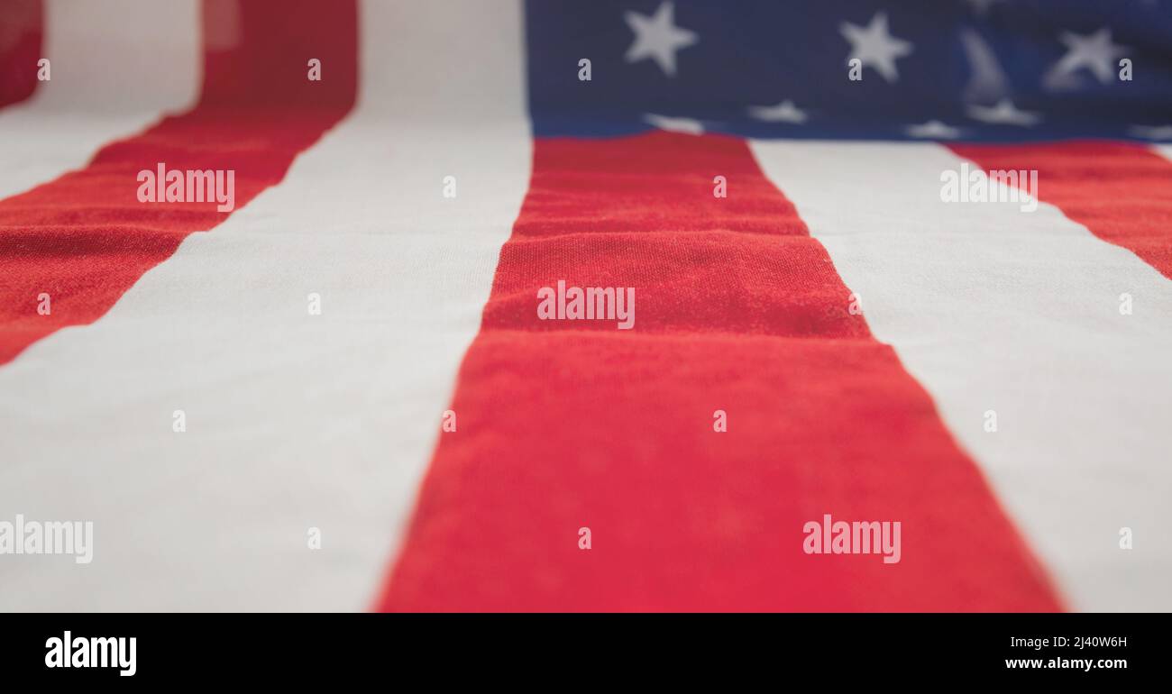 Close up view of american flag background with copy space Stock Photo ...