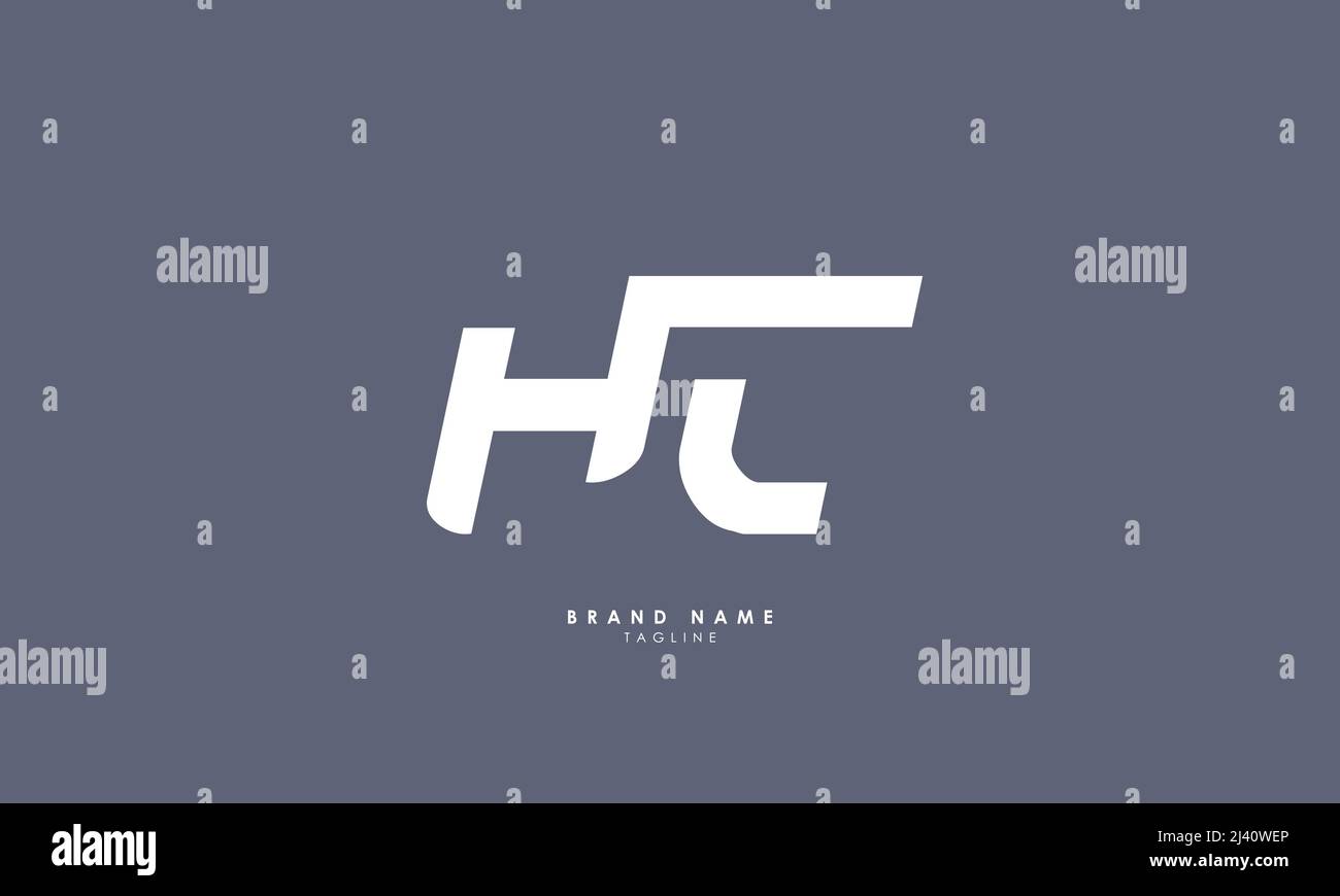Alphabet letters Initials Monogram logo ht, th, t and h Stock Vector