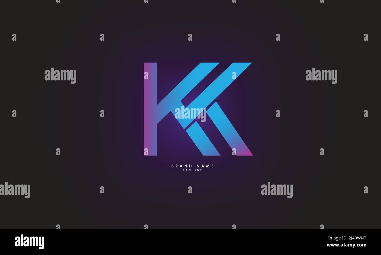 Alphabet letters Initials Monogram logo KK, K and K Stock Vector Image ...