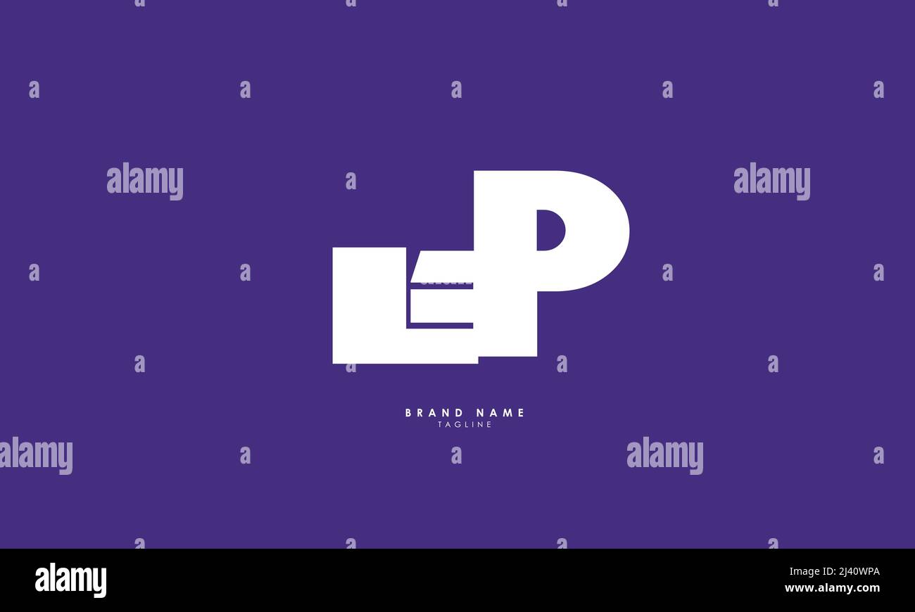 Alphabet letters Initials Monogram logo PE, EP, E and P Stock Vector