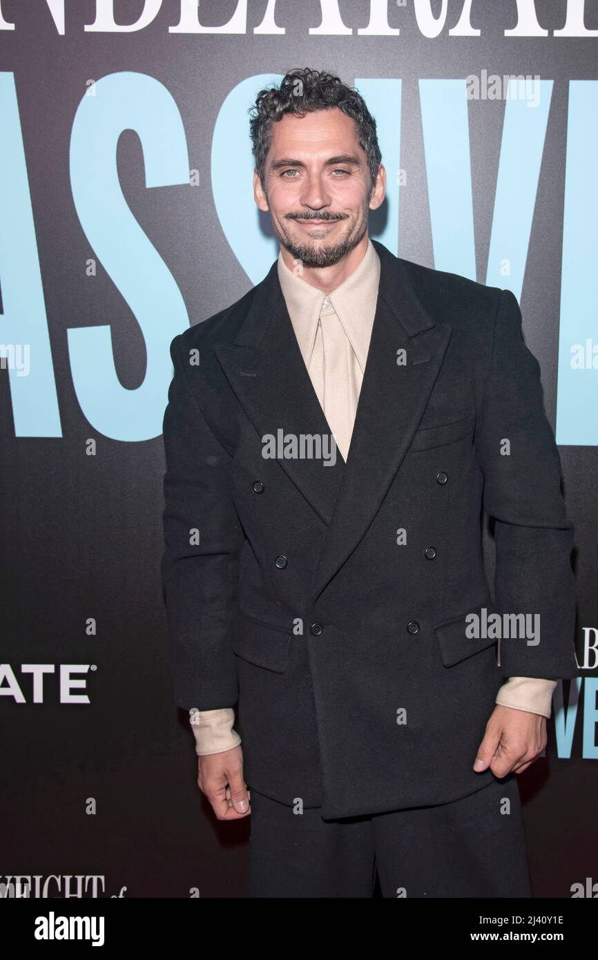 New York, United States. 10th Apr, 2022. Paco León attends 'The Unbearable Weight Of Massive Talent' New York Screening at Regal Essex Crossing in New York City. Credit: SOPA Images Limited/Alamy Live News Stock Photo