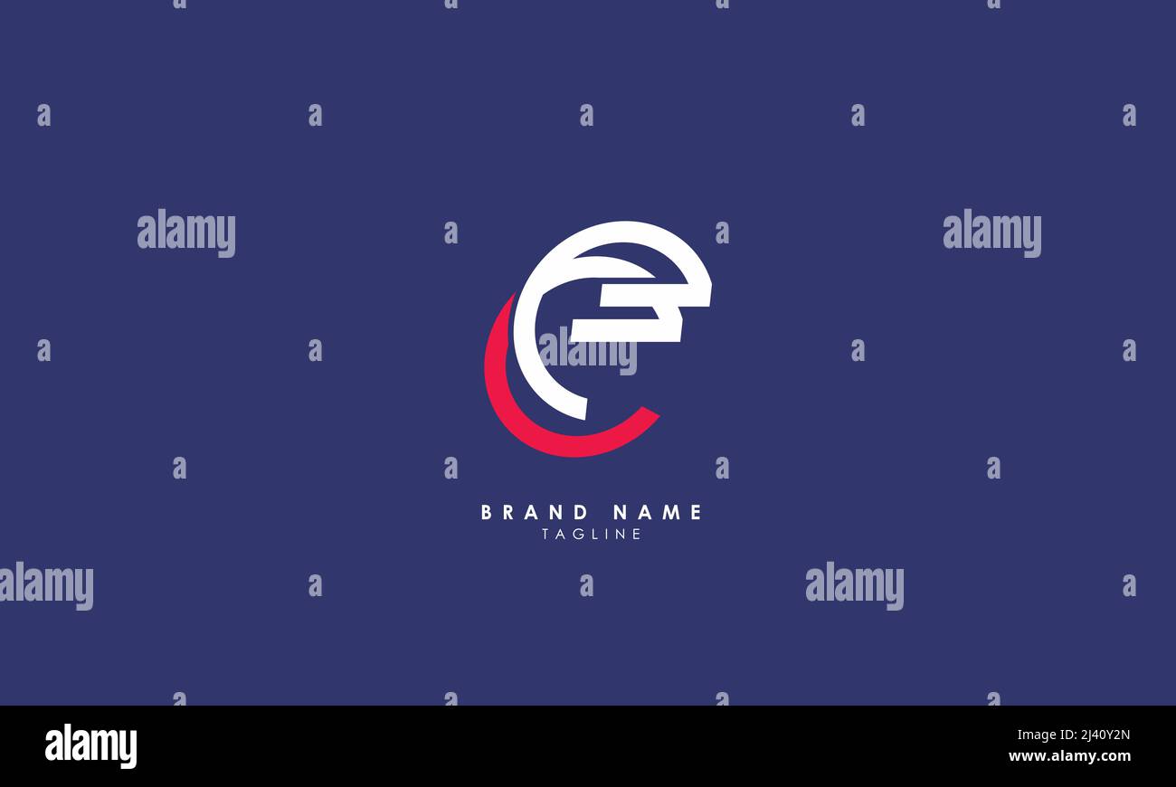 Alphabet letters Initials Monogram logo EC, CE, E and C Stock Vector