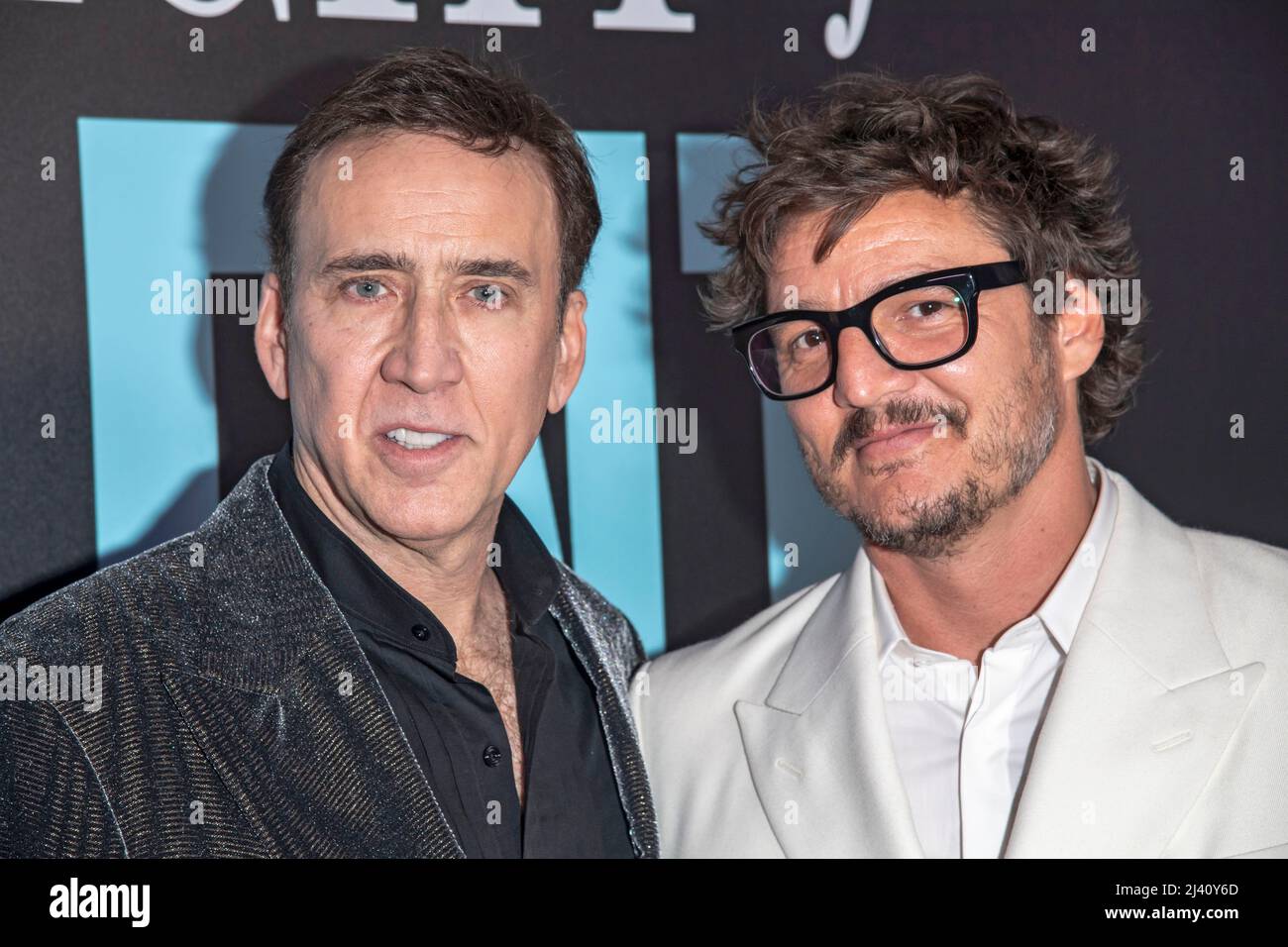 New York, United States. 10th Apr, 2022. Nicolas Cage and Pedro Pascal  attend "The Unbearable Weight Of Massive Talent" New York Screening at  Regal Essex Crossing in New York City. Credit: SOPA