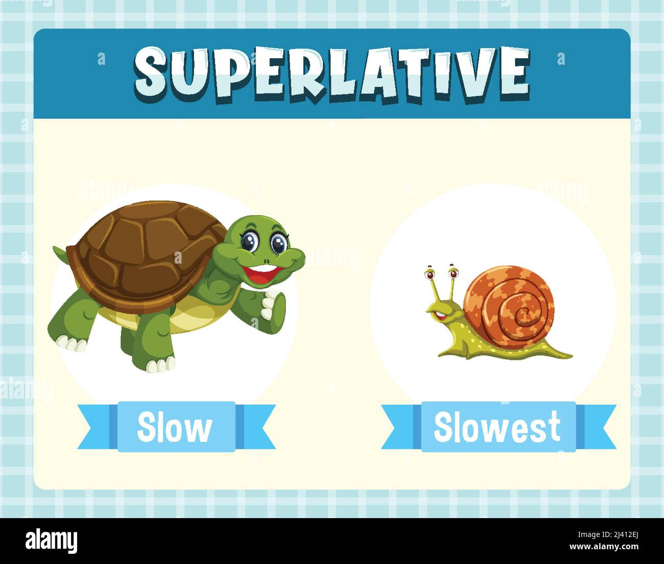 superlative-adjectives-for-word-slow-illustration-stock-vector-image