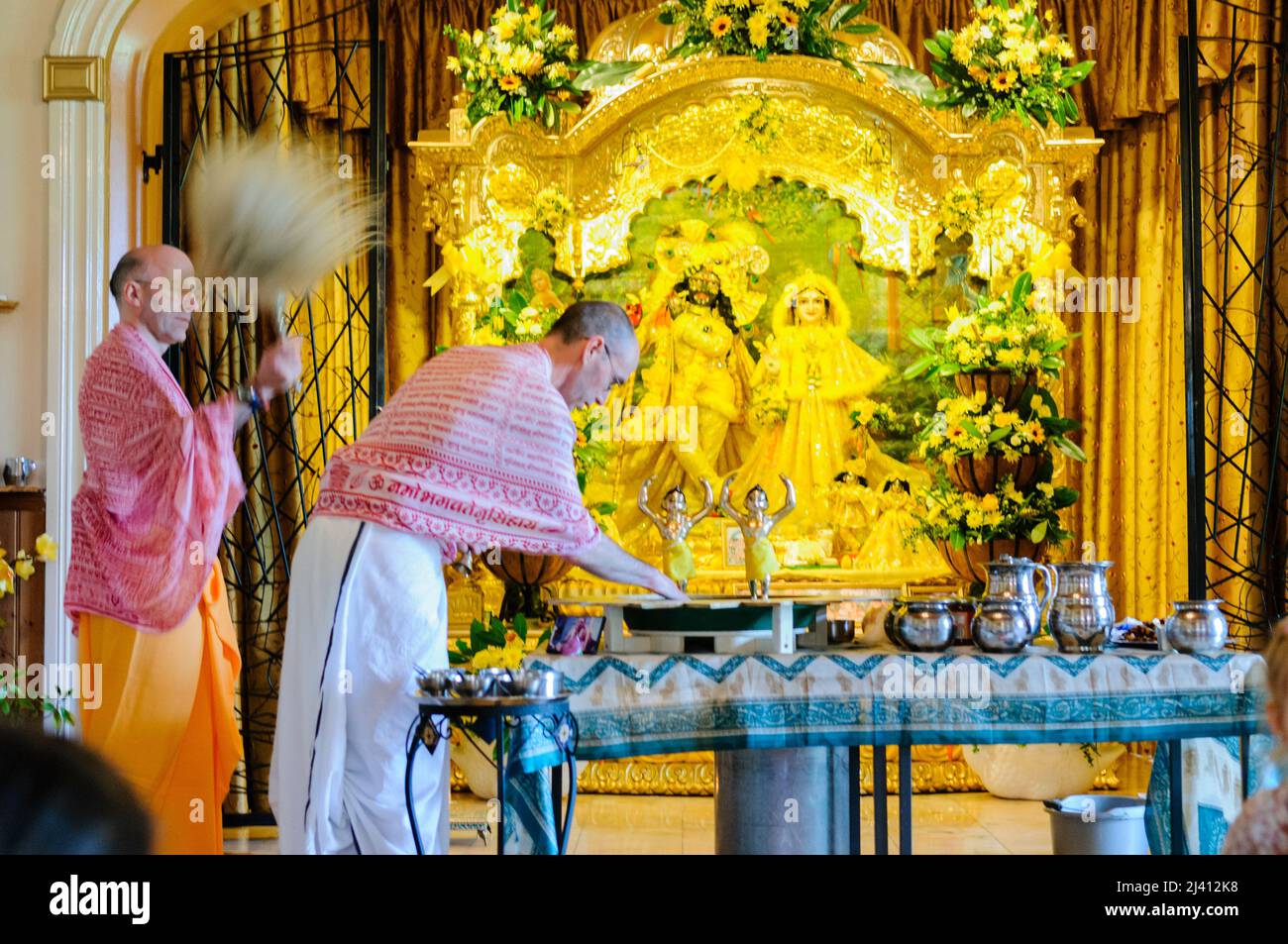 Ceremony hare krishna temple in hi-res stock photography and