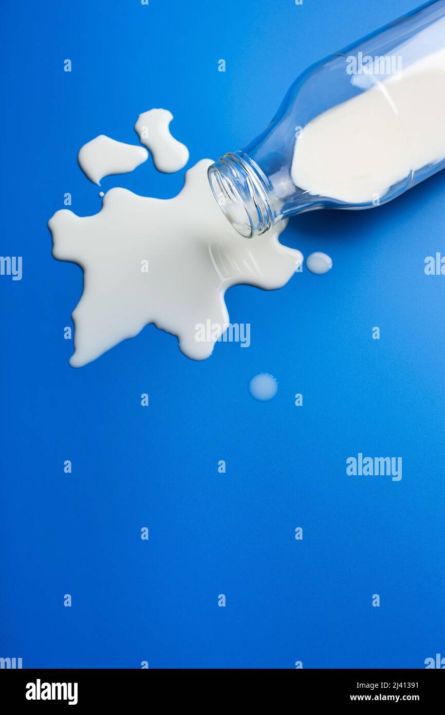 lactose intolerance allergy. milk bottle splatter. avoid dangerous