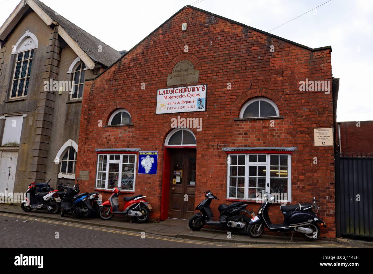 In Pump Square in Boston Lincolnshire is Launchbury’s Motorcycles and