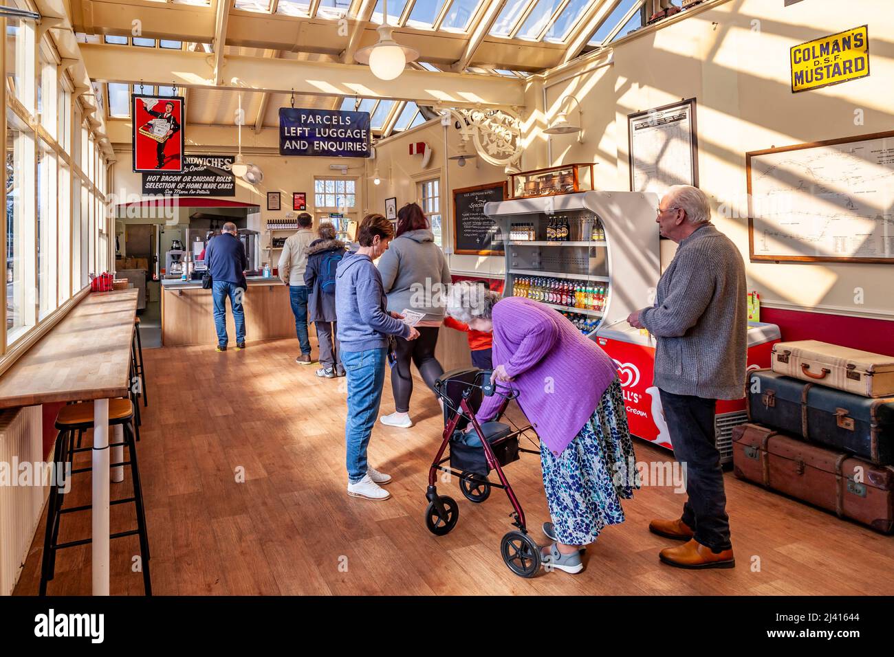 Sheringham station cafe, North Norfolk Railway – The Poppy Line, East Anglia, England, UK Stock Photo