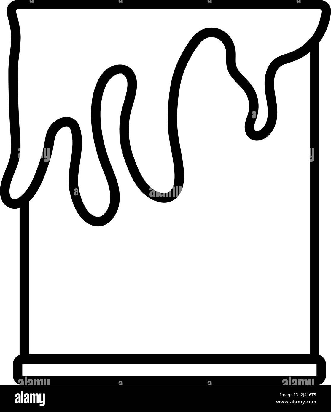 Paint Can Icon. Bold outline design with editable stroke width. Vector